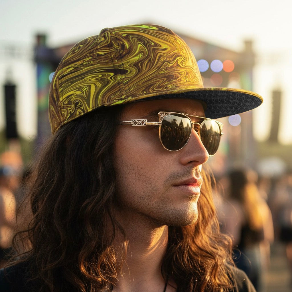 Liquid Gold Snapback Hat