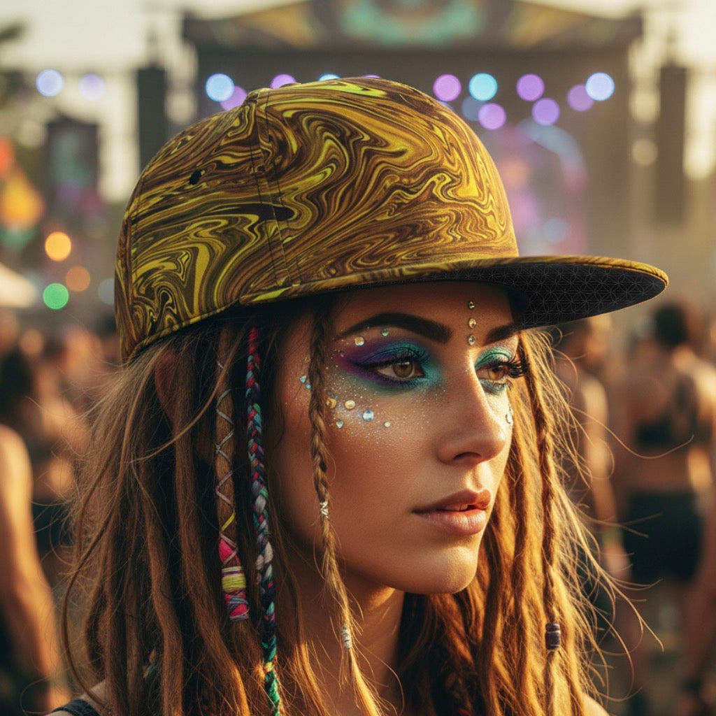 Liquid Gold Snapback Hat