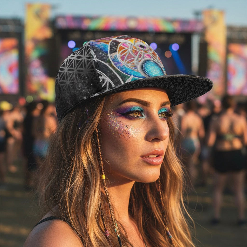 Mystic Eye Silver Snapback Hat