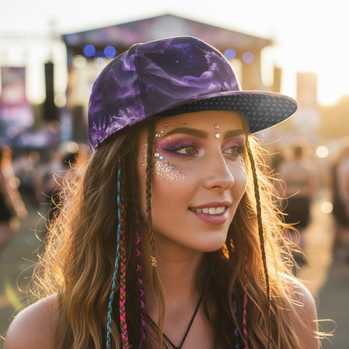 Amethyst Crystal Unicorn Snapback Hat