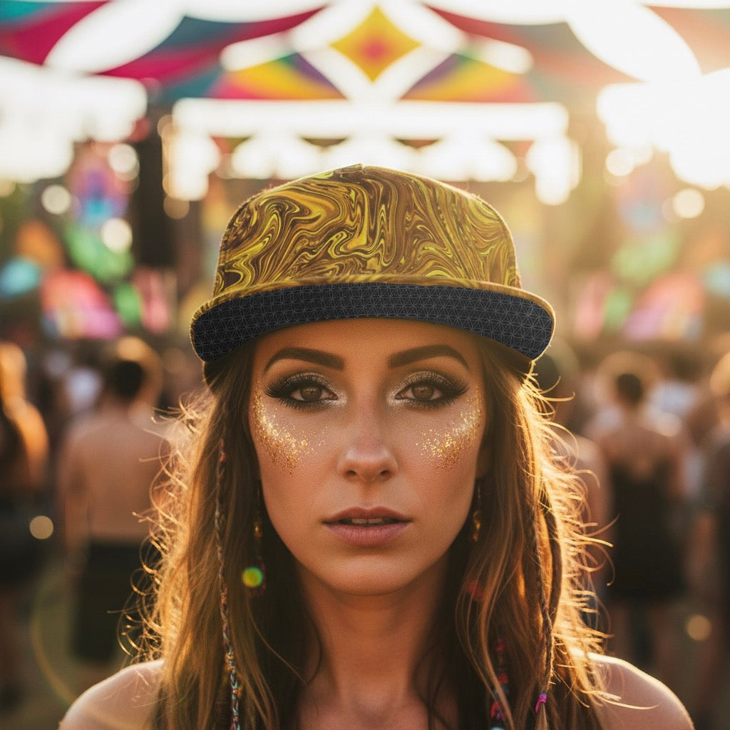 Liquid Gold Snapback Hat