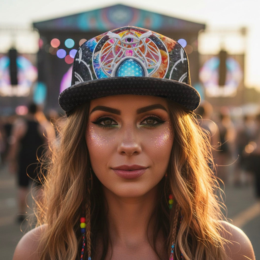 Mystic Eye Silver Snapback Hat
