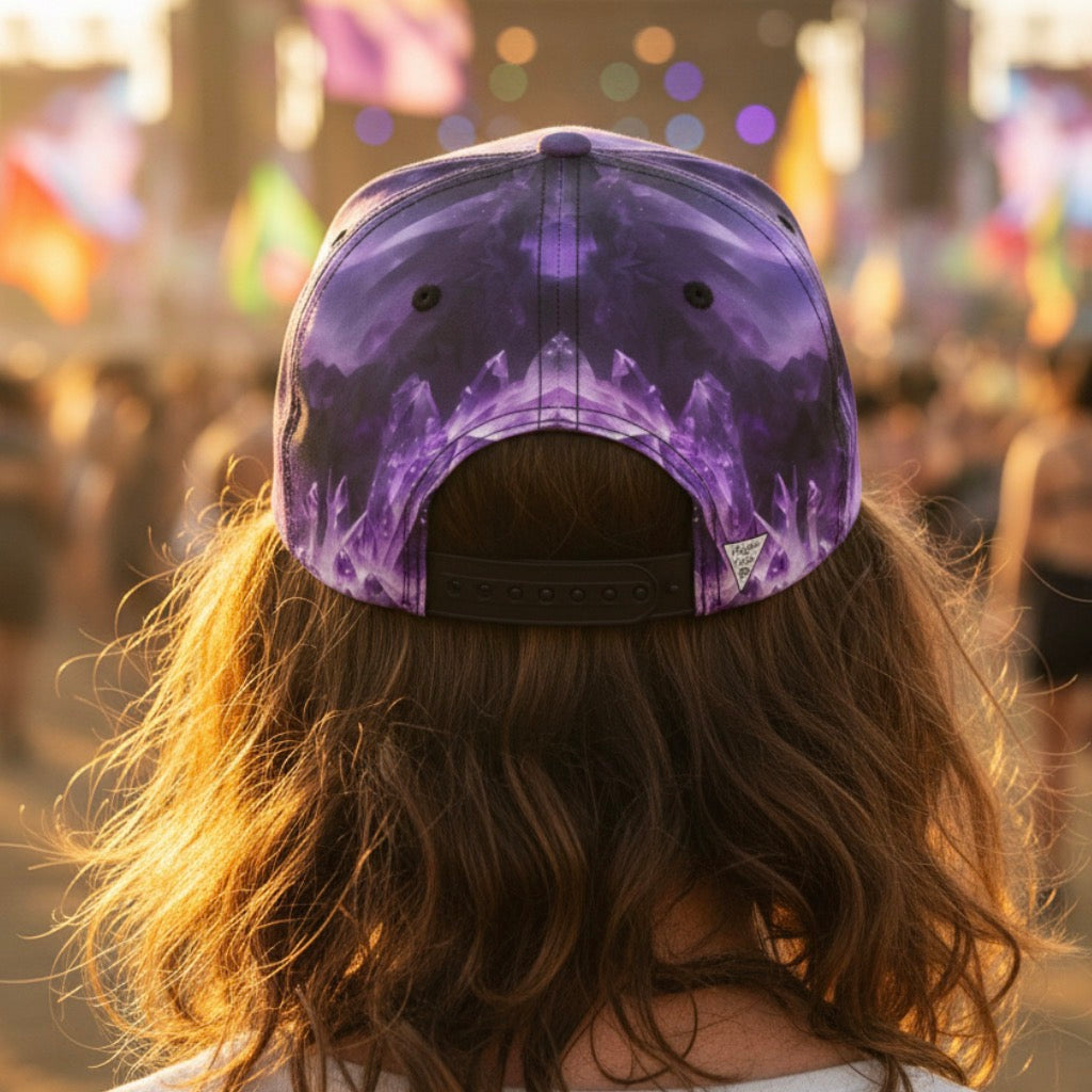 Amethyst Crystal Unicorn Snapback Hat