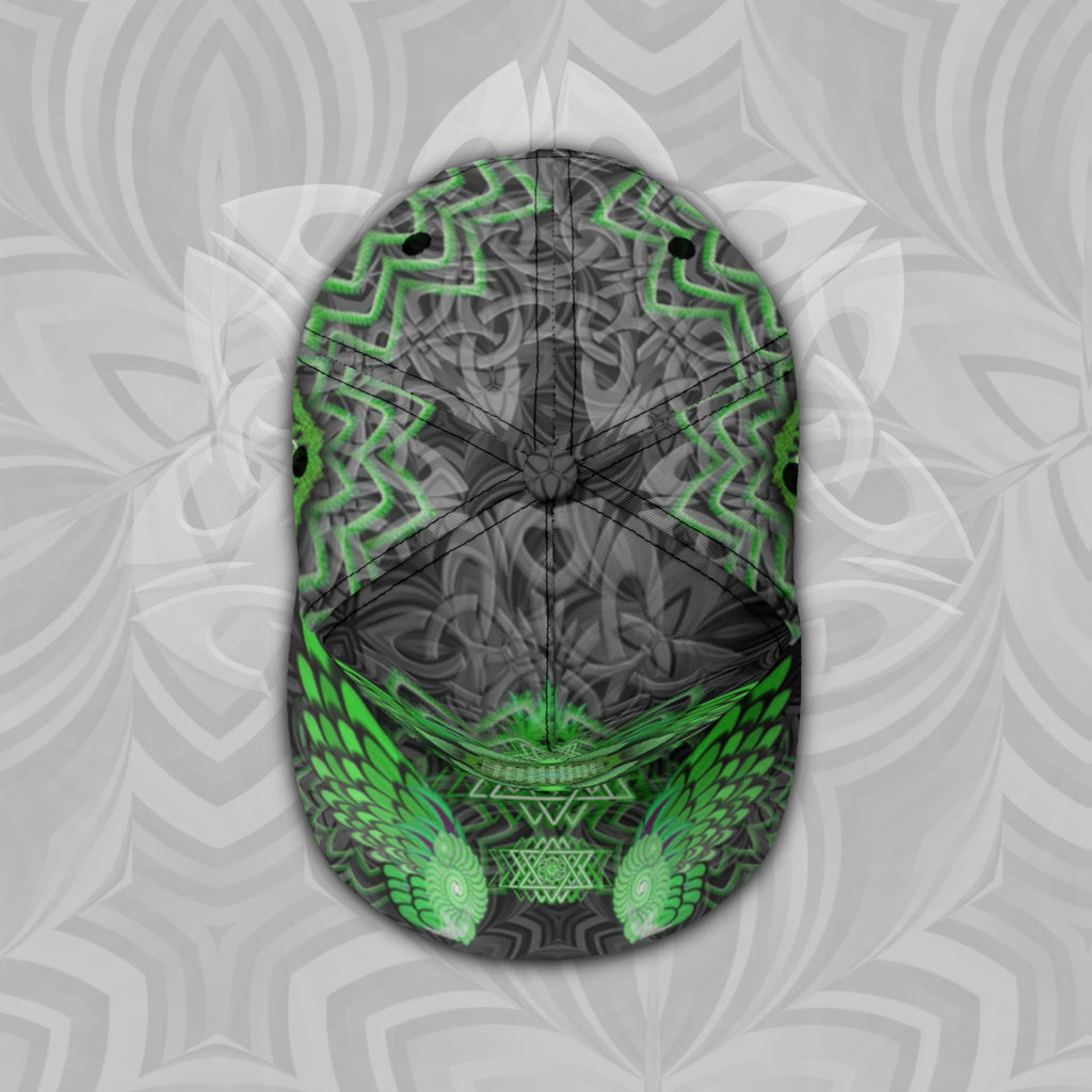 Angel Catcher Green Snapback Hat