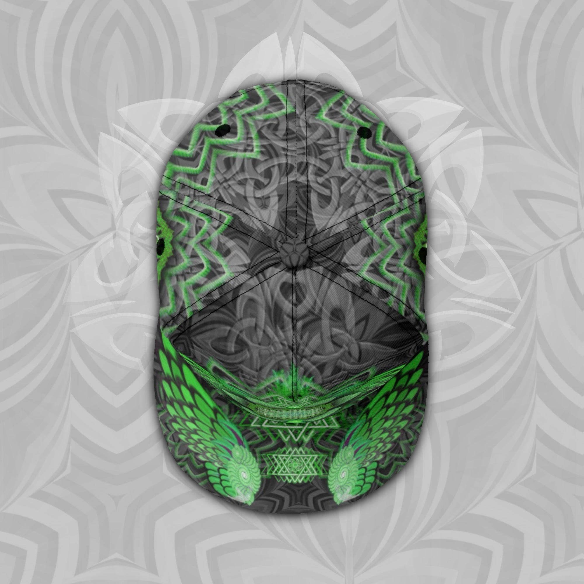 Angel Catcher Green Snapback Hat