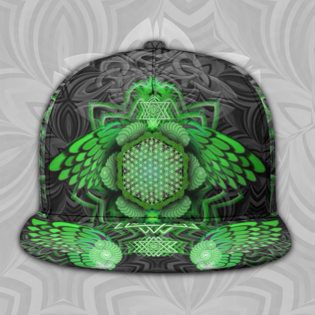 Angel Catcher Green Snapback Hat