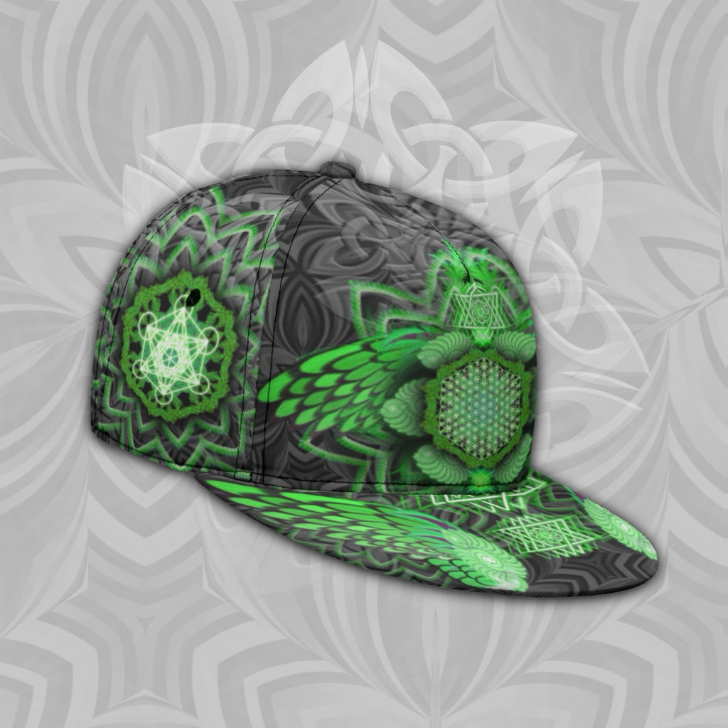 Angel Catcher Green Snapback Hat