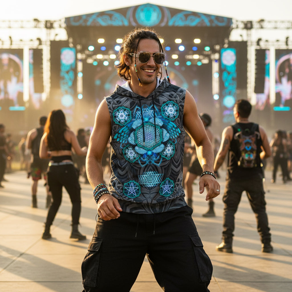 Angel Catcher Cotton Sleeveless Pullover Hoodie Vest