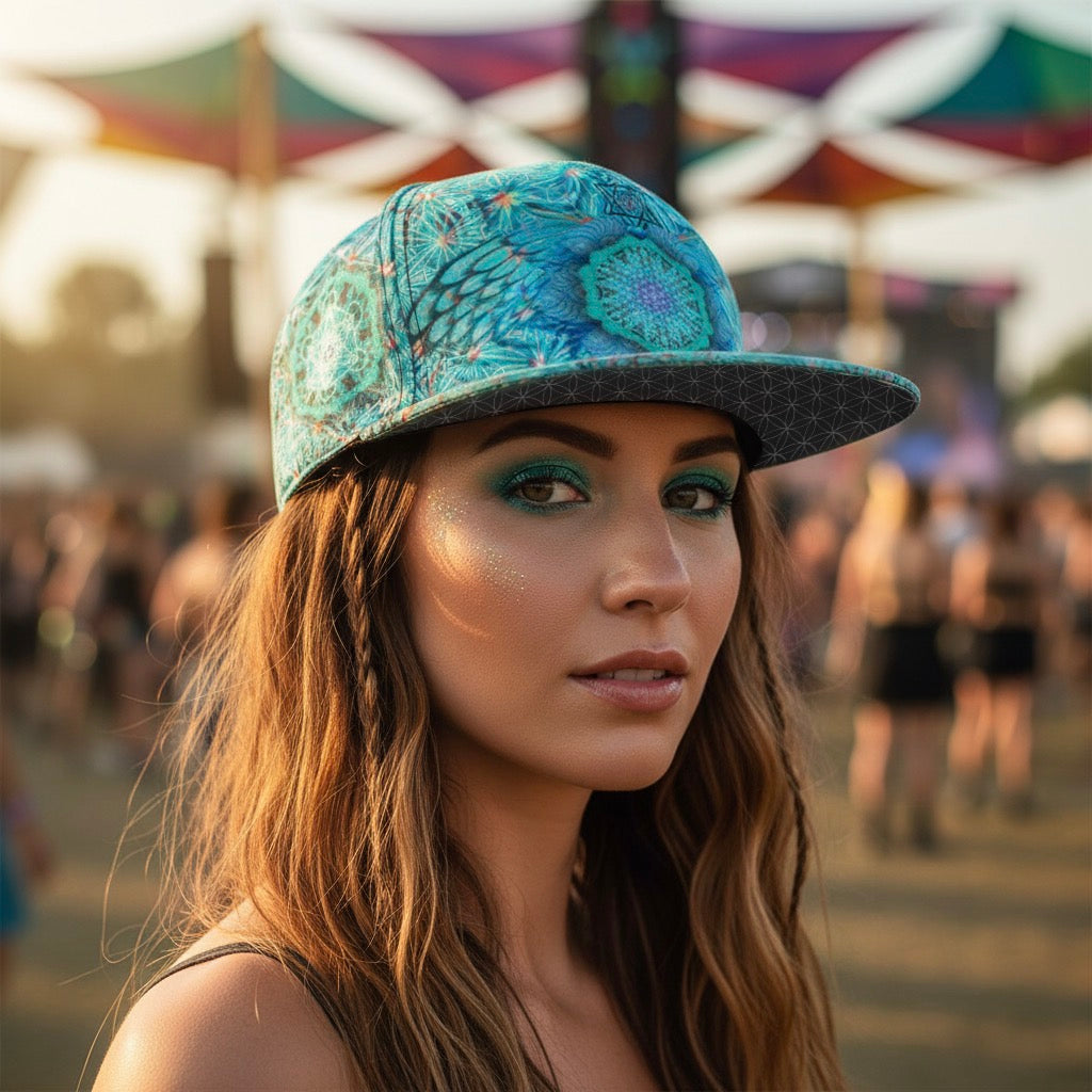 Snapback Hat | Angel Catcher Light Teal