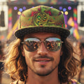 Snapback Hat | Shroom Flower of Life Green