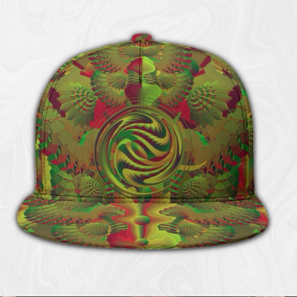 Snapback Hat | Shroom Flower of Life Green