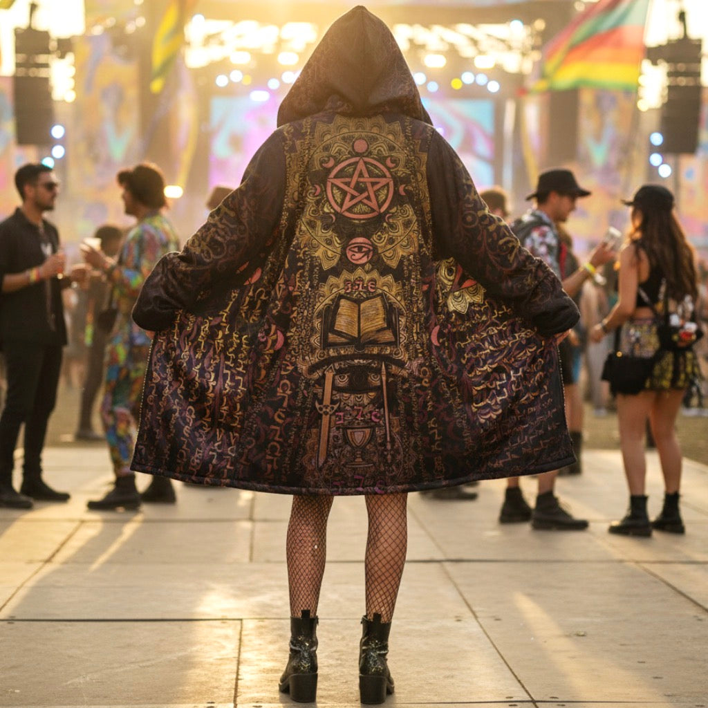 Enochian Vision Orange Women's Festival Cloak