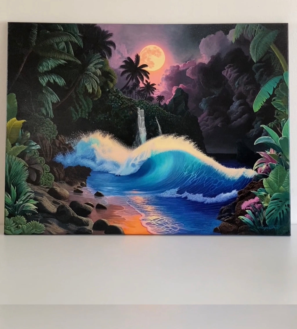 Mystical Hana, ORIGINAL PAINTING, 30” x 40” Fine Art on Stretched Canvas by Magus Fawn