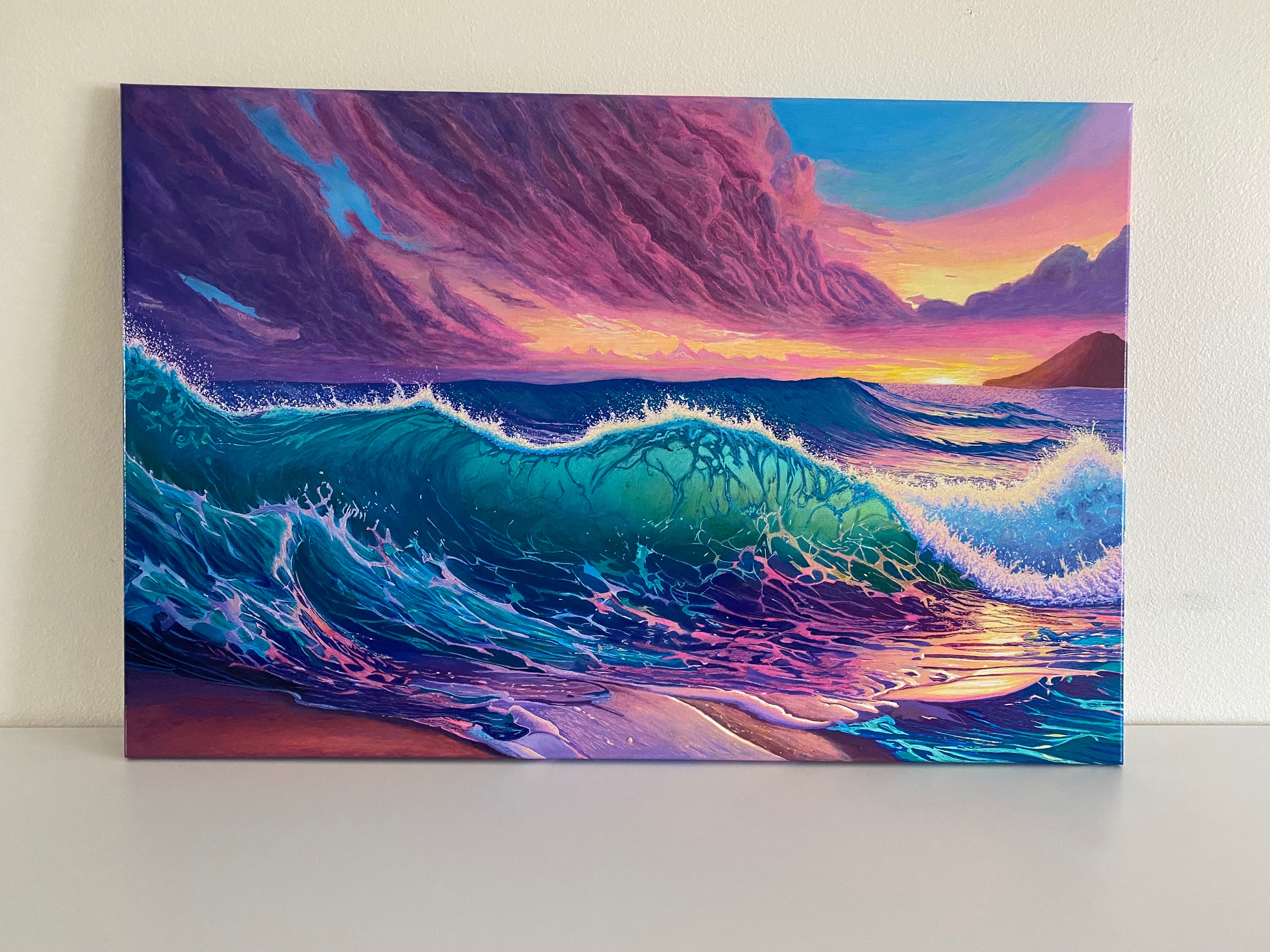 “ Radiant Shores”, ORIGINAL PAINTING, 24” x 36” Acrylic on Canvas by Magus Fawn