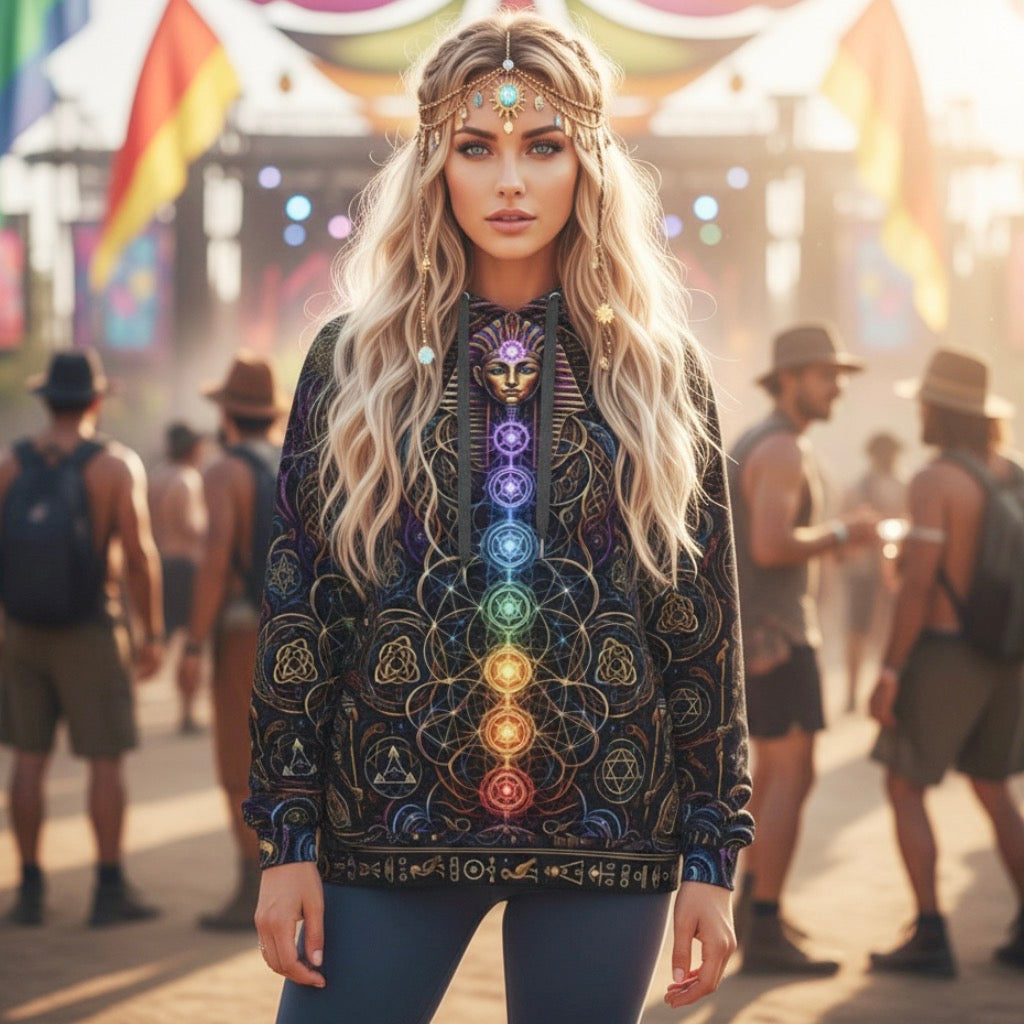 Mystical Egypt Unisex Cotton Pullover Hoodie