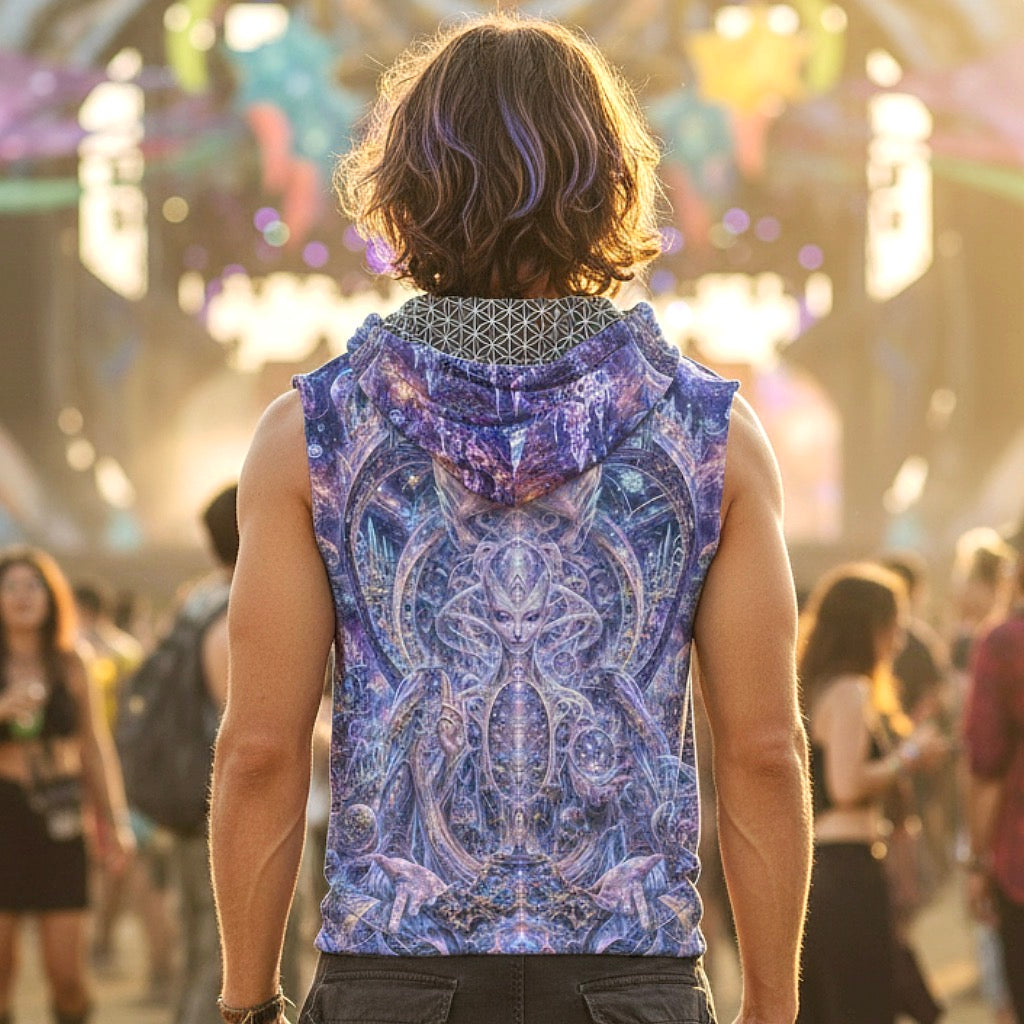 Galactic Alien Oracle Men’s Sleeveless Hoodie