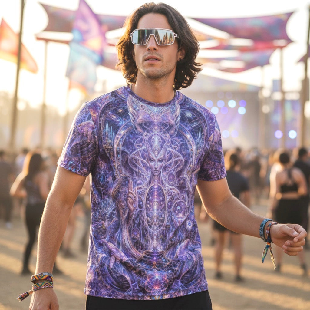 Galactic Alien Oracle Crushed Velvet T-Shirt