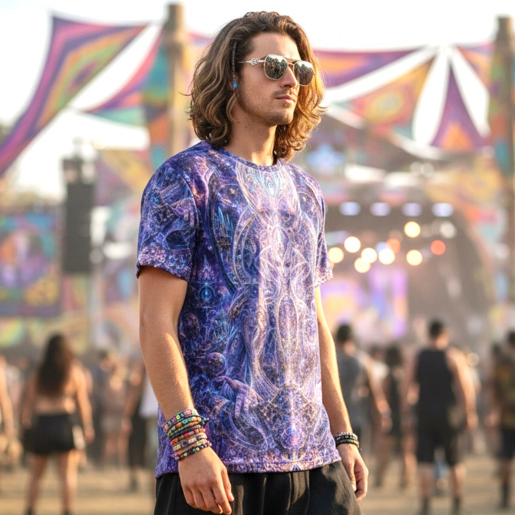 Galactic Alien Oracle Crushed Velvet T-Shirt