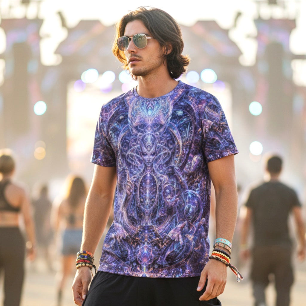 Galactic Alien Oracle Crushed Velvet T-Shirt