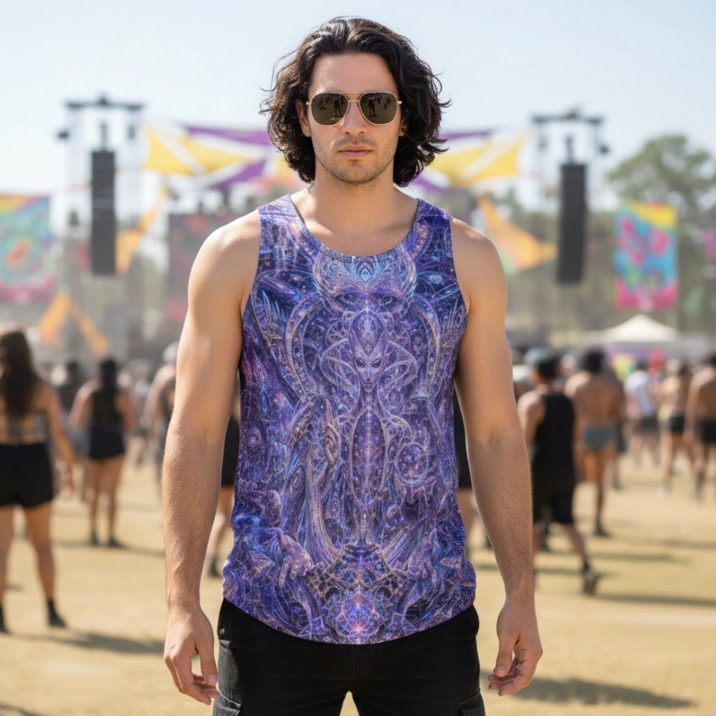 Crushed Velvet Tank Top | Galactic Alien Oracle