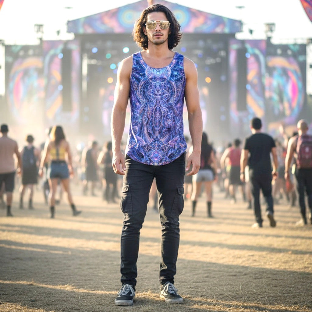 Crushed Velvet Tank Top | Galactic Alien Oracle