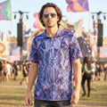 Crushed Velvet Polo Shirt | Galactic Alien Oracle
