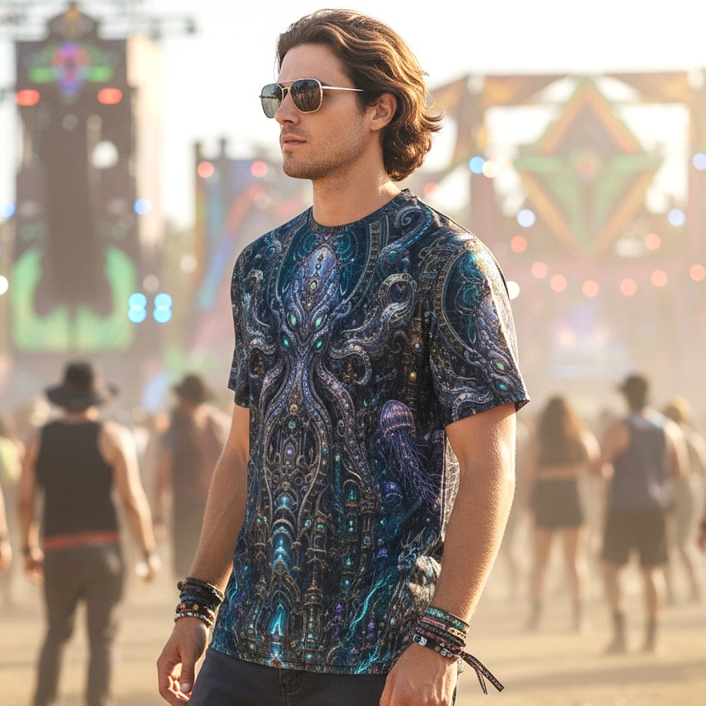 Crushed Velvet T-Shirt | Mechanical Kraken