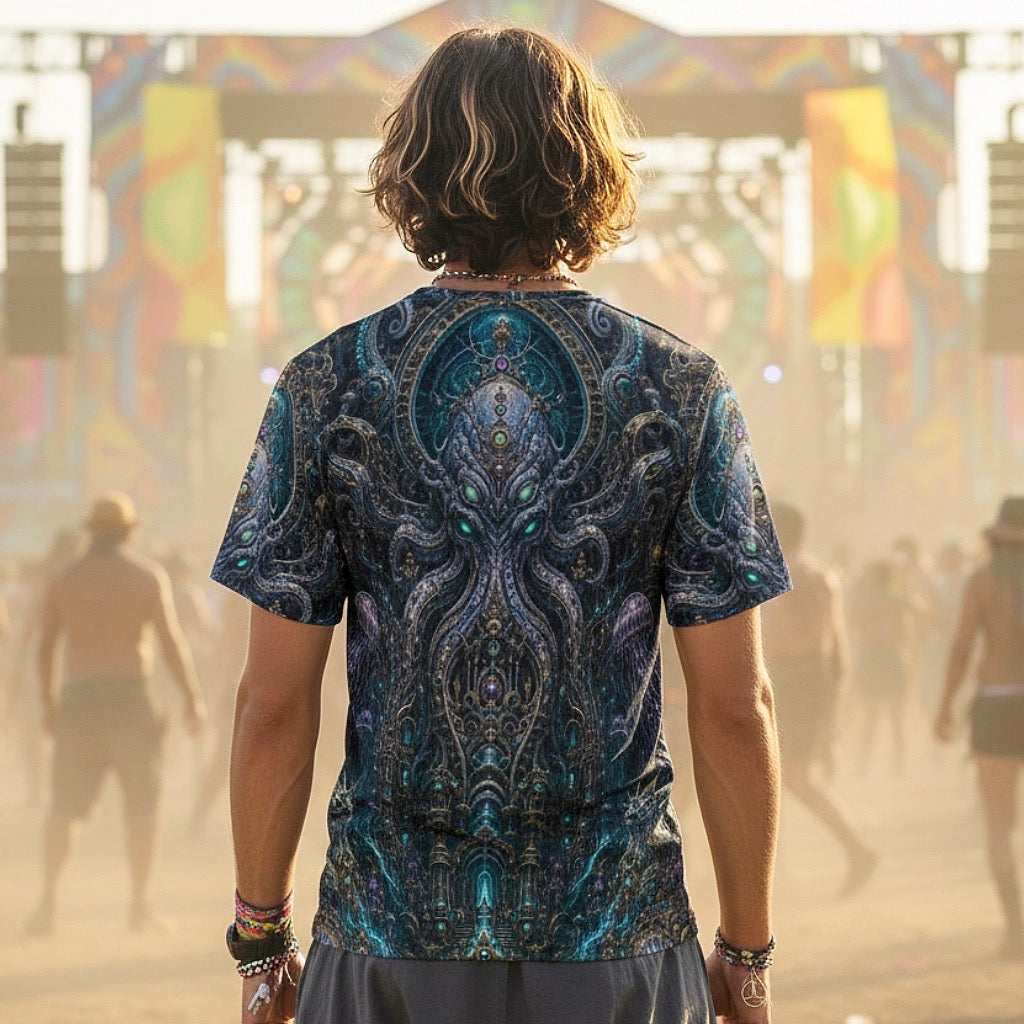 Crushed Velvet T-Shirt | Mechanical Kraken