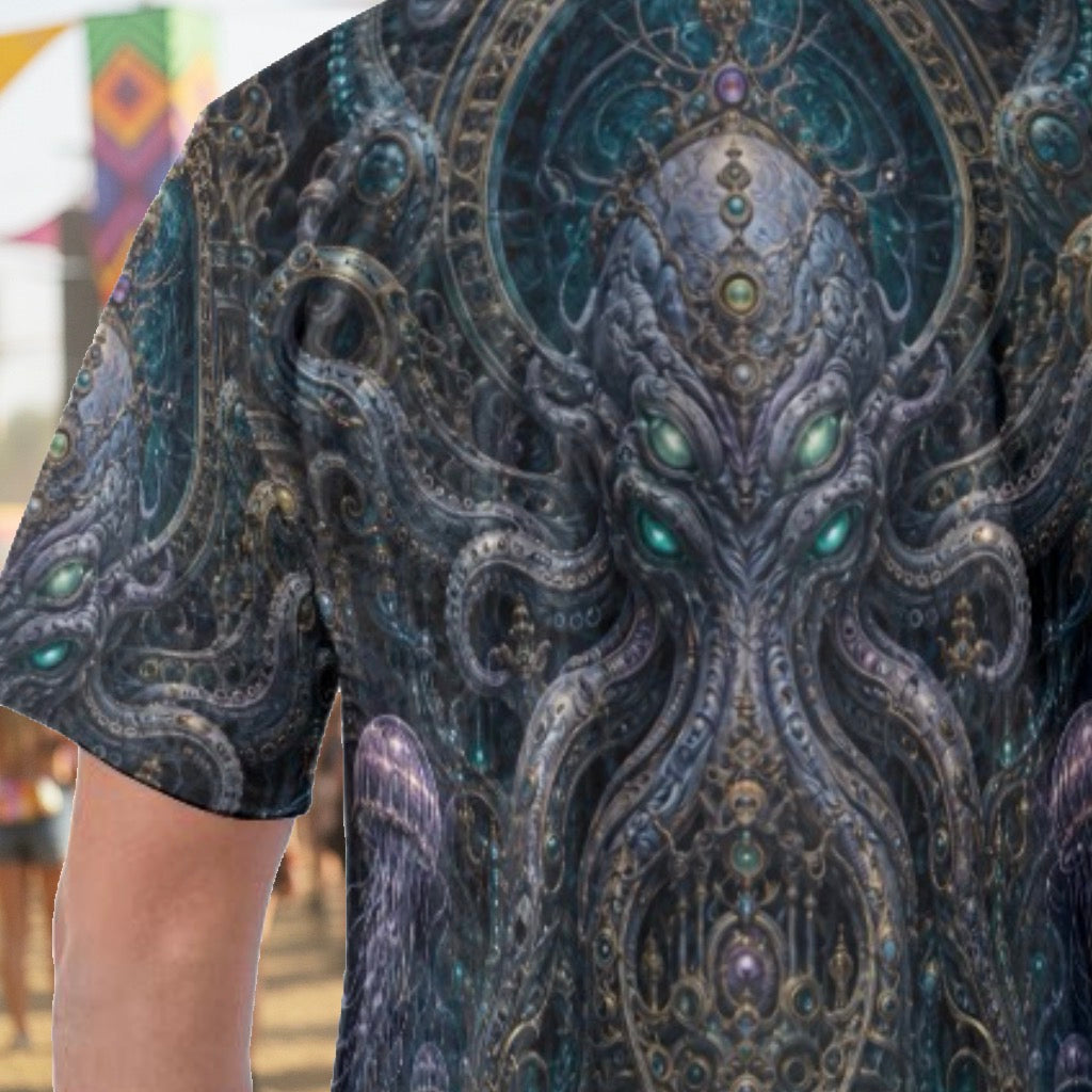 Crushed Velvet T-Shirt | Mechanical Kraken