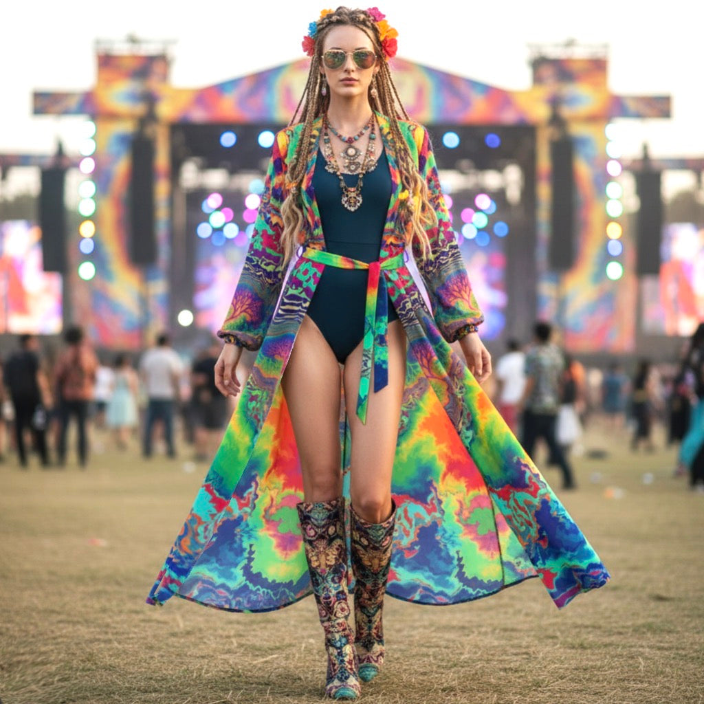 Chiffon Kimono | Acid Melt