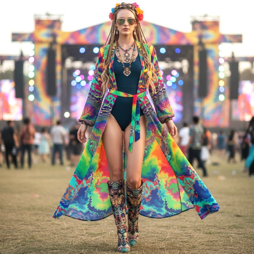 Chiffon Kimono | Acid Melt