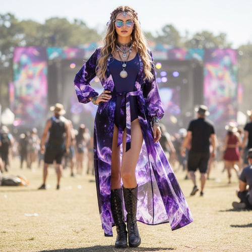 Chiffon Kimono | Amethyst Unicorn