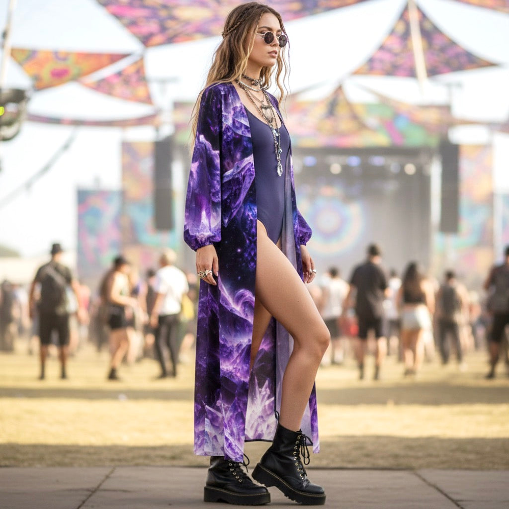 Chiffon Kimono | Amethyst Unicorn