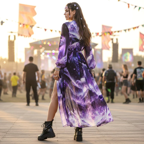 Chiffon Kimono | Amethyst Unicorn