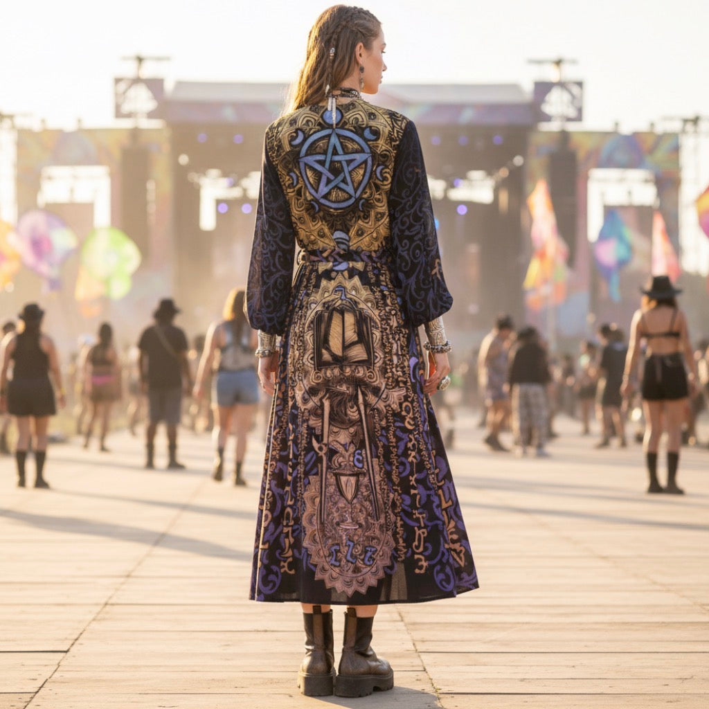 Chiffon Kimono | Enochian Vision Purple