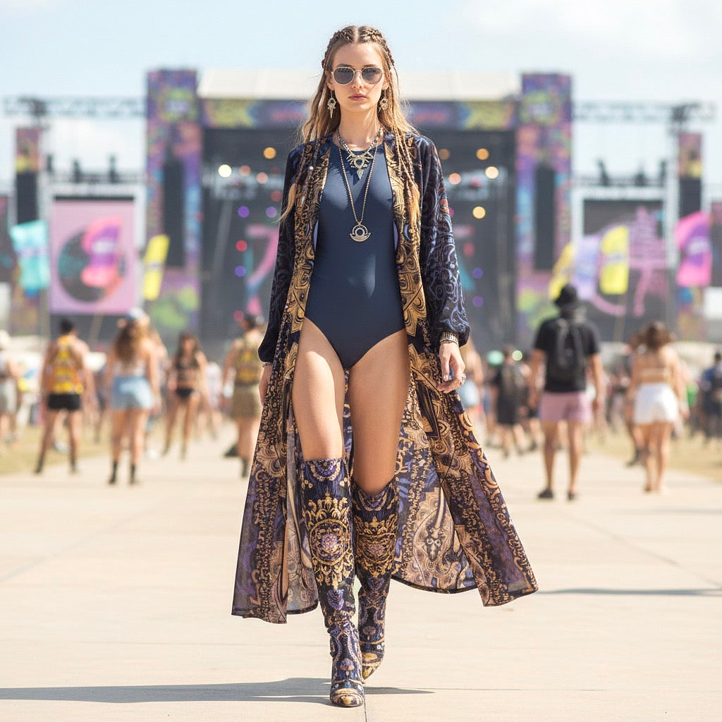Chiffon Kimono | Enochian Vision Purple