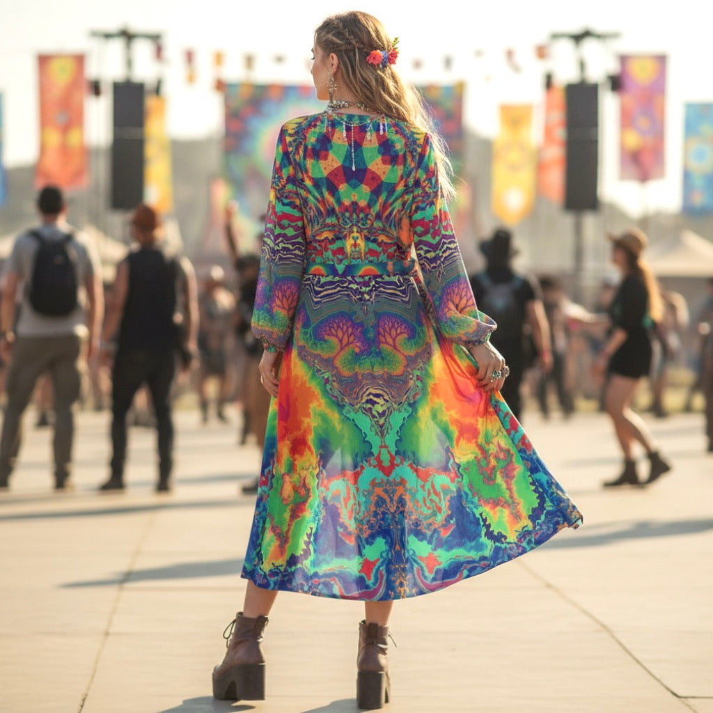 Chiffon Kimono | Acid Melt