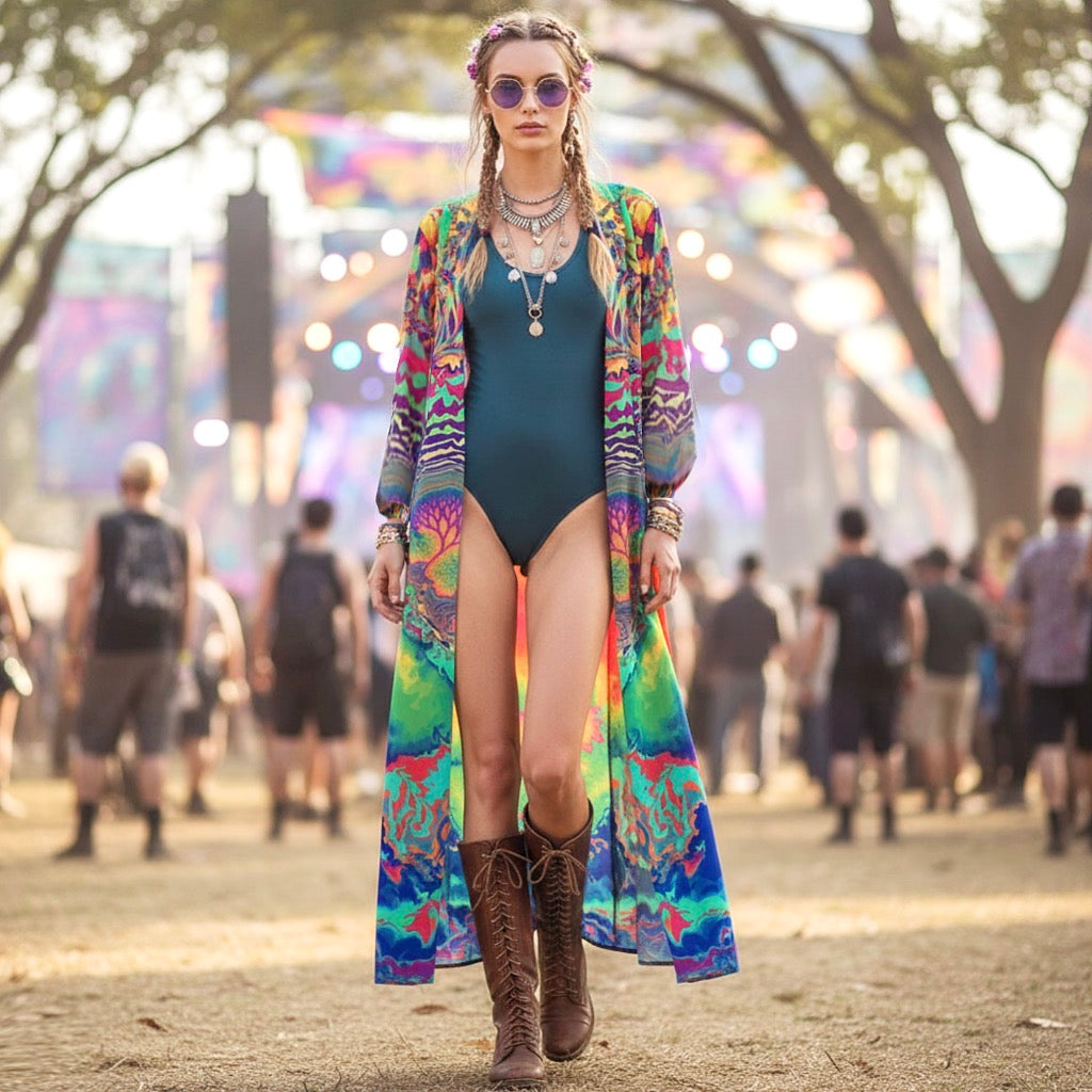 Chiffon Kimono | Acid Melt