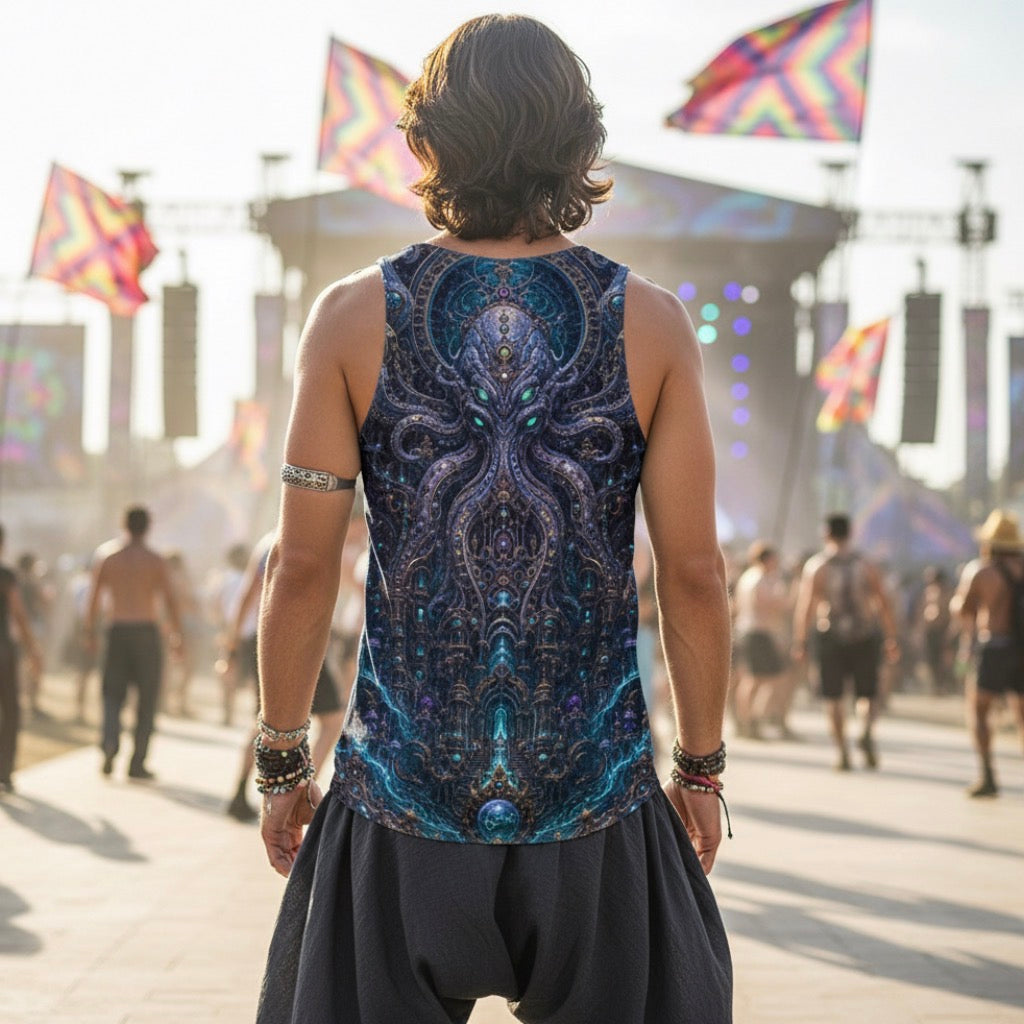 Crushed Velvet Tank Top | Mechanical Kraken