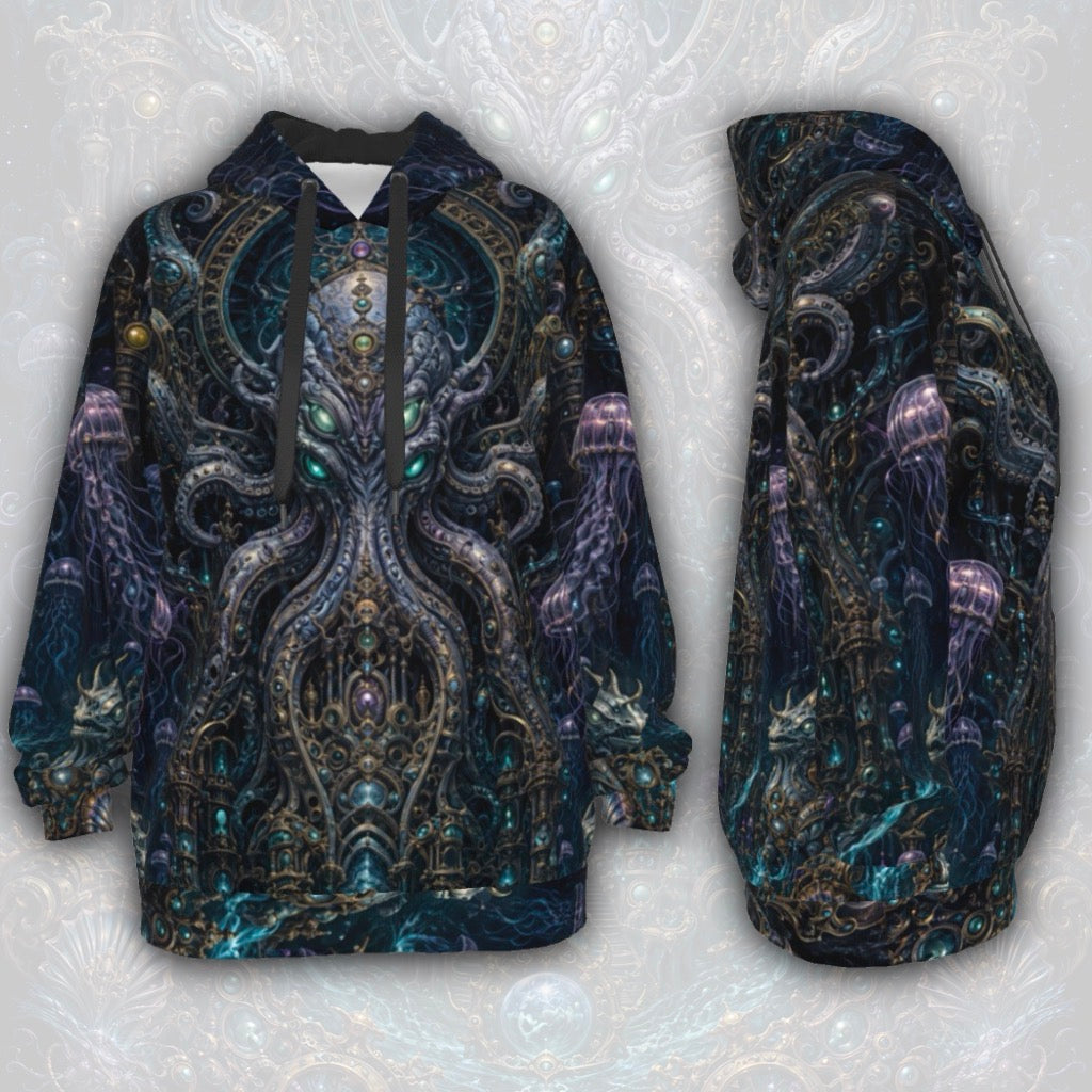 Cotton Unisex Pullover Hoodie | Mechanical Kraken
