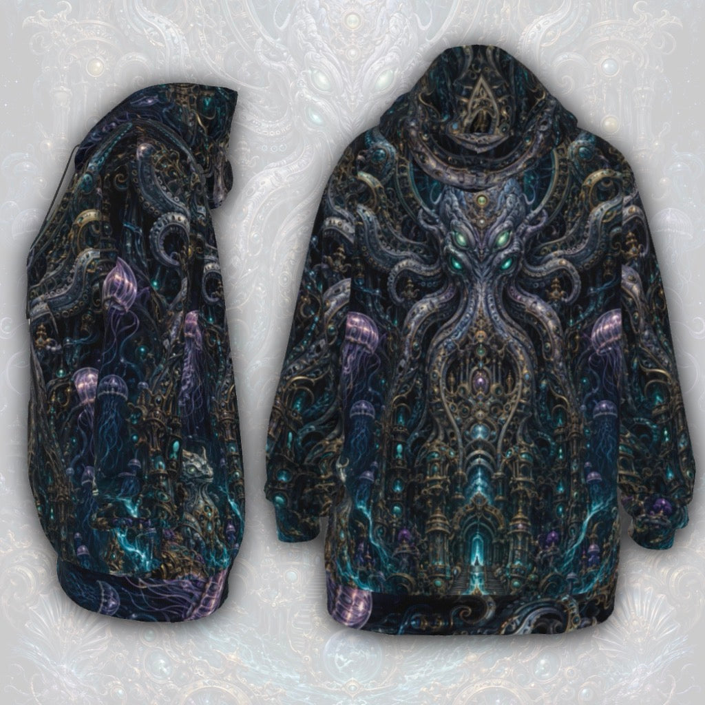Cotton Unisex Pullover Hoodie | Mechanical Kraken