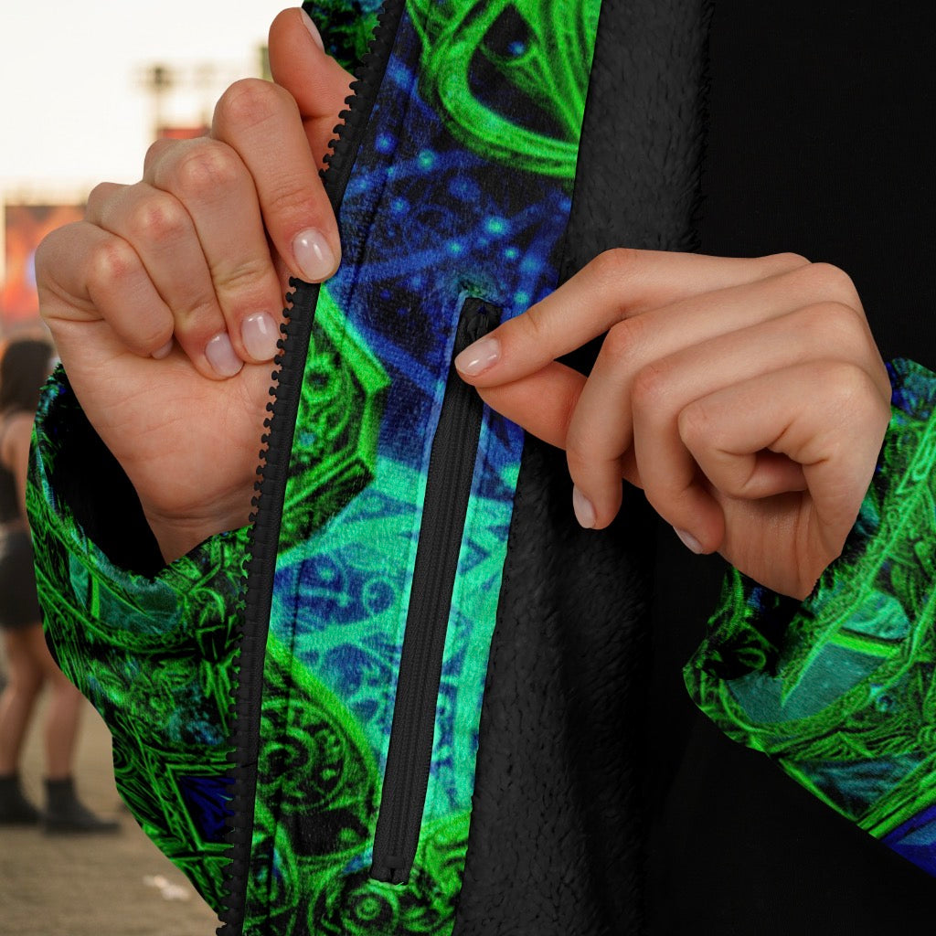 Cosmic Cross Green Men's Festival Cloak