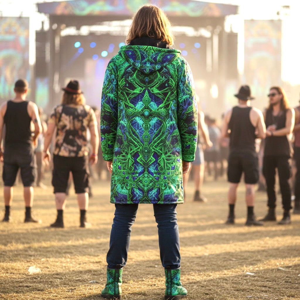 Cosmic Cross Green Men's Festival Cloak