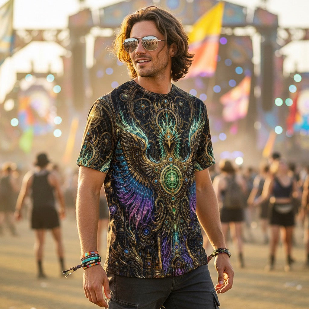 Crushed Velvet T-Shirt | Golden Phoenix