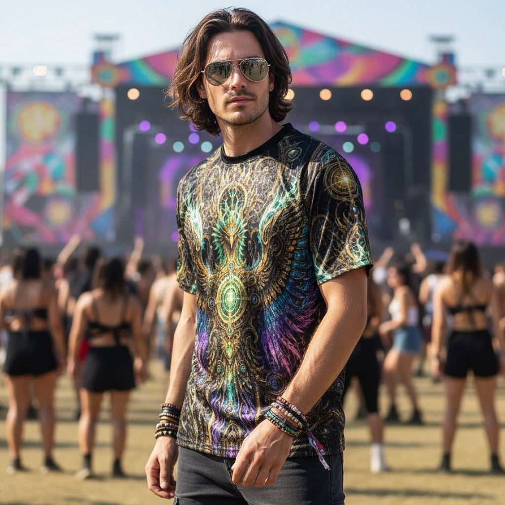 Crushed Velvet T-Shirt | Golden Phoenix