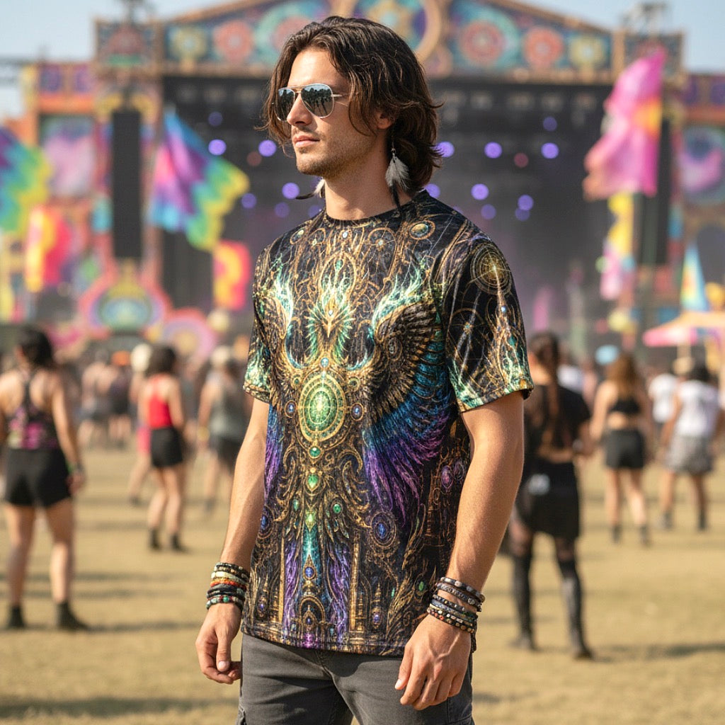 Crushed Velvet T-Shirt | Golden Phoenix