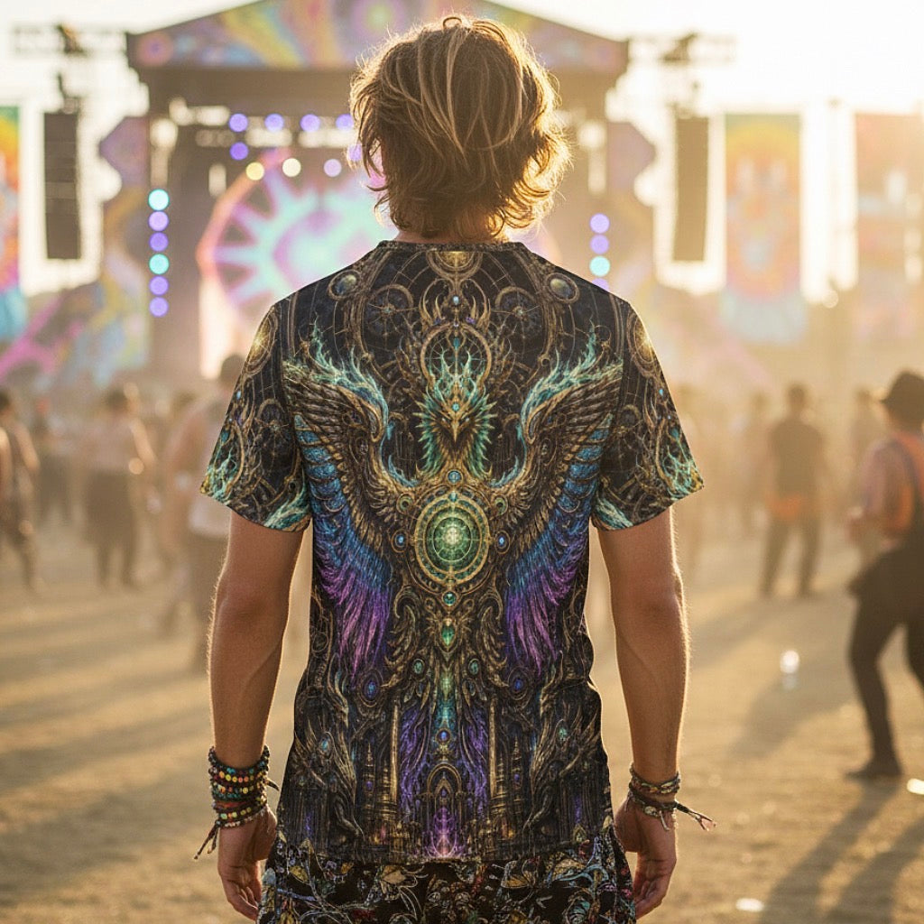Crushed Velvet T-Shirt | Golden Phoenix