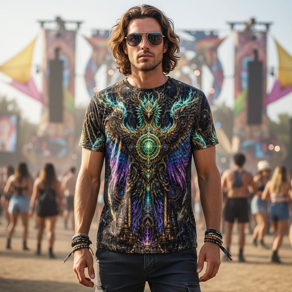 Crushed Velvet T-Shirt | Golden Phoenix