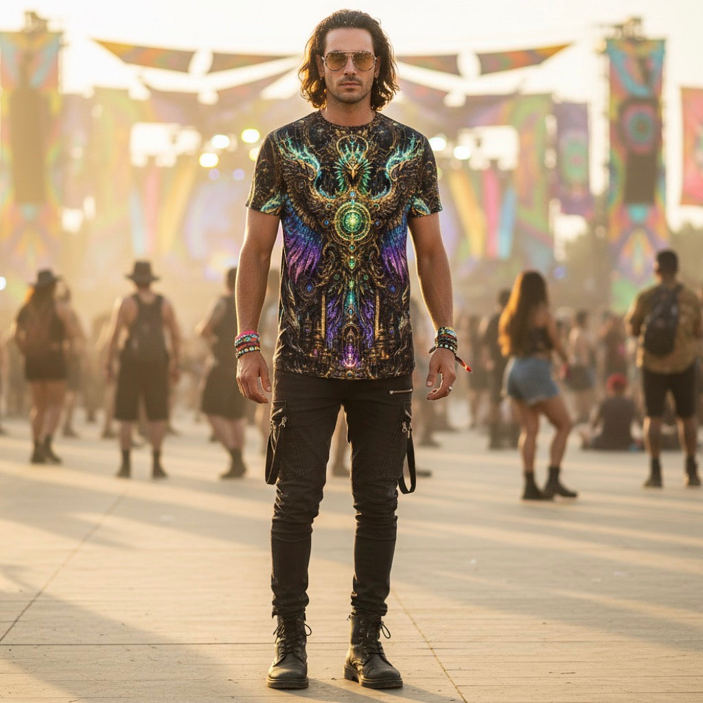 Crushed Velvet T-Shirt | Golden Phoenix