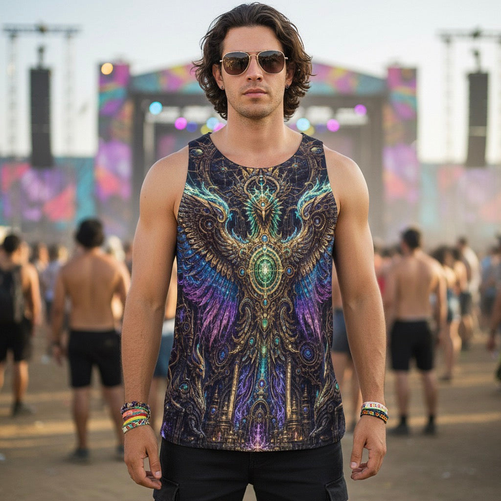 Crushed Velvet Tank Top | Golden Phoenix